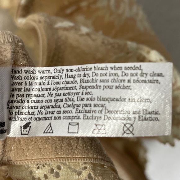 Wacoal Embrace Lace Underwire Bra in Sand Ivory Women’s Size 34C Style 65191 - Picture 8 of 9